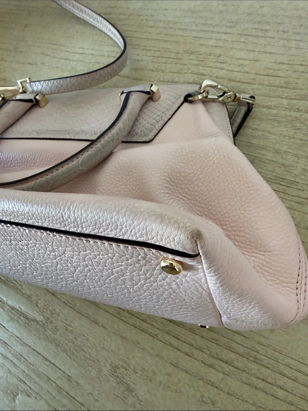 kate spade Blush Pink Textured Leather Top-Handle Satchel
